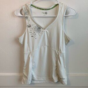 Rossignol Cream & Gray Floral Tank Top
